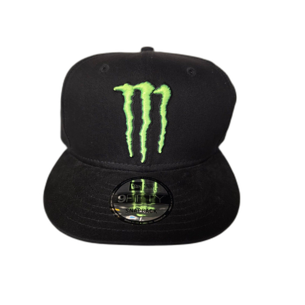 Monster Energy New Era 9FIFTY Snapback Hat Black Neon Green Logo